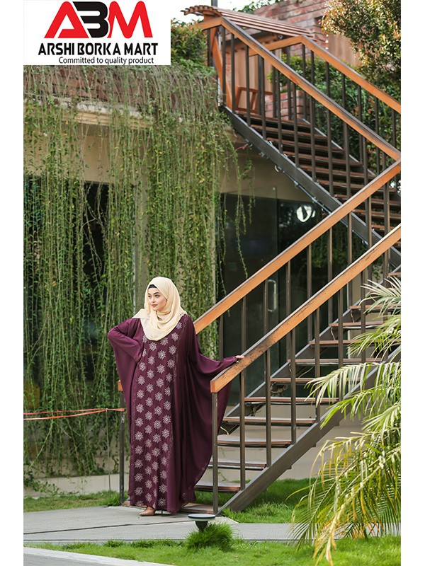 Butterfly party wear abaya-02