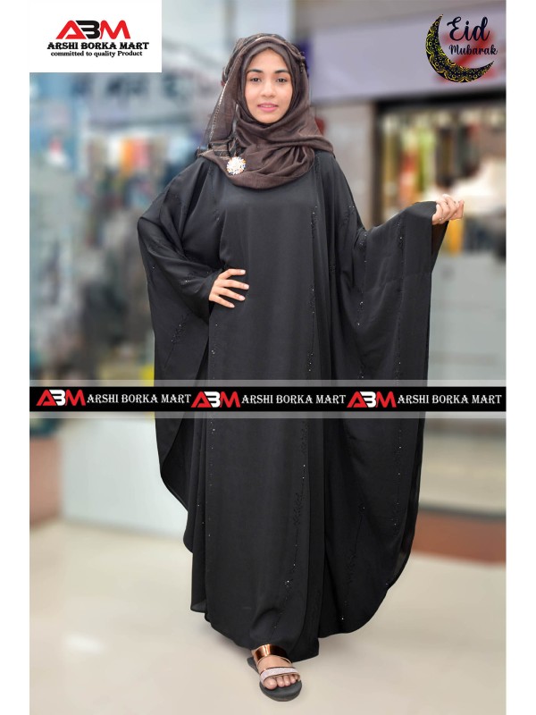 MC Stone Simple abaya in Black