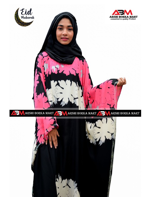 MC Stone Simple abaya in Pink